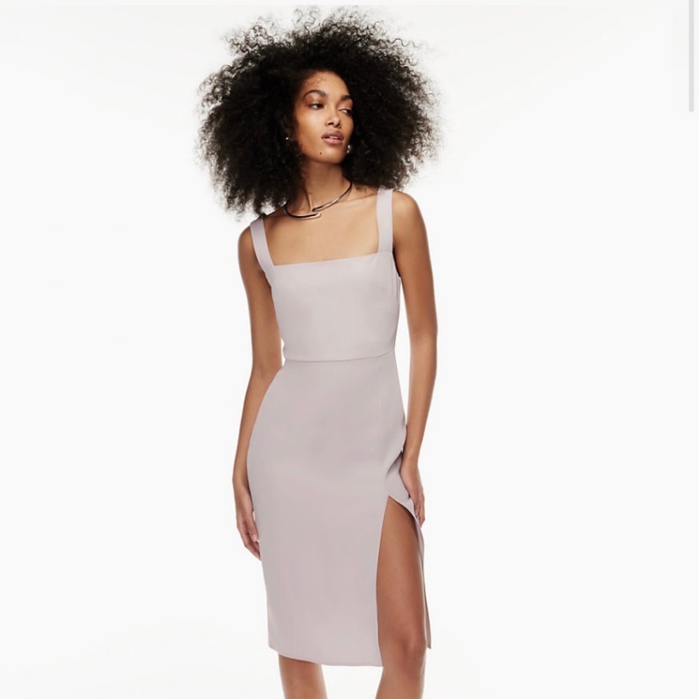 Babaton 90s Slit Dress in Colour ‘Bone’ - size 4